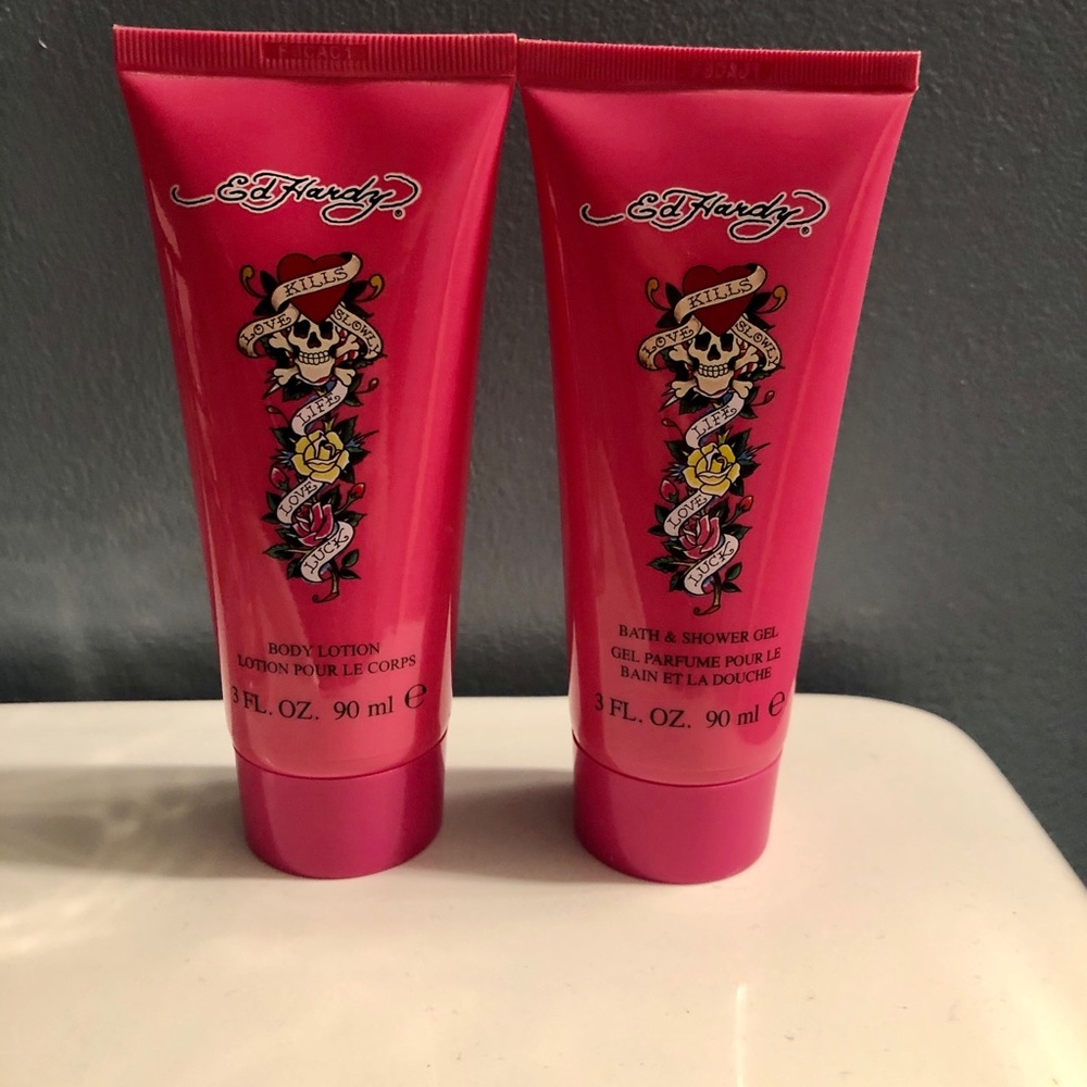 Ed Hardy Body Lotion and Shower Gel set